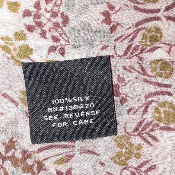 Carlisle Collection Floral Silk Blouse Top size 0  (XS US) - Picture 4 of 7
